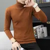 Maglioni da uomo Maglione dolcevita a maniche lunghe grigio invernale Moda uomo Pullover sottile Business Casual Top caldo Bianco Rosso NeroUomo