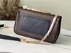 Realfine Bags 5A M46127茶色の24.5cmマルコーモーモグランをコートキャンバス肩のハンドバッグ財布をダストバッグと一緒に財布