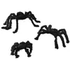 Гигант ужасов черный плюшевый паук Хэллоуин украшения декоративные детские игрушки с привидениями. Декор дома 220811