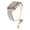 Smartwatch Bands for Apple Watch Watches Band IWatch S7 Strap Series 1 till 7 SE 40mm 45mm Zinc Eloy Universal Wowen Straps With Glittering Crystals Designer Watchband