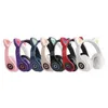 LED Cat Ear Buller Refering Earphones Hörlurar Bluetooth 5.0 Unga människor Kids Headset Support TF -kort 3,5 mm Plug med MIC246O
