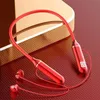 Neck Type Bluetooth Headphones Cable In-Ear Sports Stereo Earbuds Bluetooth Earphones Mini Wireless Earphone for iPhone Samsung Huawei All Smartphones