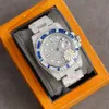 Zegarek z pełnym diamentowym mężem Automatyczne zegarki mechaniczne Sapphire 41 mm Business Wristwatch Waterproof Starannie wykonany Montre de Luxe282y