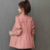 Kvinnor Windbreaker Autumn Korean Wild Standcollar Slim Short Jacka Female Student Windbreaker Coat Khaki Foder Topps 220804