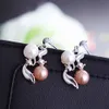Collana di perle colorate Orecchini Set di gioielli Lega d'epoca Foglie Dichiarazione Girocolli Accessori da sposa Colletto Regalo per feste