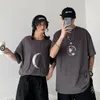 % 100 pamuk Japonya Tişört Erkek Gri Yansıtıcı Tshirt Yaz Çift Komik Üstler Hip Hop Japonya Harajuku Üstler Erkek Günlük Tops 220608