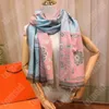 Sciarpe di design di lusso per donna Uomo Sciarpa di seta di moda Sciarpe di lana di marca Scialle caldo invernale di alta qualità Donna Pashmina 4 colori Cpbo