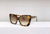 Quadratische Sonnenbrille 1151 Schwarz Gold Dunkelgraue Linse Damenmode Sonnenschutz Sonnenbrille UV-Schutz Brillen mit Box L2JY