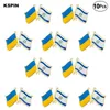 France and Ukraine Friendship Brooches Lapel Pin Flag badge Brooch Pins Badges 10Pcs a Lot7877082