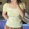 Y2K Fairycore Grunge Milkmaidトップレトロ美学カワイイレーストリムトップかわいい甘い女の子コルセットベスト女性ヴィンテージ服220526