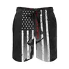 Shorts pour hommes Volleyball Girl Drapeau américain Noir Mens Swim Quick Dry Beach Board Maillots de bain Mode Volley VolleyballMen's