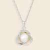 Подвесные ожерелья серебро серебро Семья всегда кружит ушная заглушка для женских ювелирных ювелирных украшений ко дню матери подвесной кулон