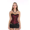 Sexy Dentelle Plus La Taille Érotique Zip Floral Femmes Corset Bouton En Acier Shapewear Bustier Lingerie Tops S 6XL 220524