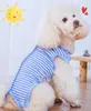 Dog Clothes Summer Stripe Belly Protector Small Dog Apparel Costumes Teddy Corgi Cat Vest After Surgery Wear Pajama Suits