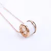 Fashion Classic Rose Gold Necklaces Pendants Stainless Steel Plated 18K for Women Men Girl Roman Numeral Valentines Mothers Day En7864632