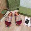2022 Designer G Slides da uomo pantofole da donna Flowers Stamping Piatta piattaforma Sandali estivi di lusso - LF