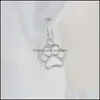 Dangle Chandelier أقراط المجوهرات Sier Color Doggie Charm Dog Lover Mans أفضل صديق للحيوانات حيوانات هدية تسليم 2021 ETBZD