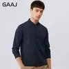 GAAJ 100% zware pure katoen heren polo shirt lange mouwen shirts lente herfst casual merk kleding lege solide heren polos 220408