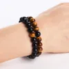 شاكرا سوار بذرة الرجال 8 ملم 12 مم الحجر الطبيعي الحمم الحمم الصخور نمر العين onyx matte howlite حبات الشفاء