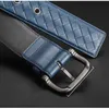 2022 Top Quality Handmade Braided Belt Classic luxury Stiden leather needle buckle belts men's pure hand woven cow top waistband