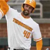 XFLSP Tennessee Voluntários College Baseball Todd Helton Yan Gomes Matt Duffy Eric Gilliam Alex Sosnowski Reed caiu todos Costurrados White Jersey