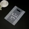 50pcs Thank You Plastic Gift Shopping Packaging Bags With Handle Christmas Party Wedding Favors For Guests Decoration 220707