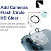 3D HD прозрачная царапина-устойчивая задняя линза задняя линза Запешечное стекло с флешом для iPhone 13 12 Mini 11 Pro Max