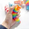 Snelle levering Fidget Toys Slug Articulated Flexible 3D Slugs Funst fidget speelgoed alle leeftijden reliëf anti-angst sensorisch voor kinderen Aldult F1006