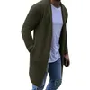 Chandails pour hommes Mode Hommes Couleur Solide Ouvert Avant Pull Pull Manteau Poche Lâche Long Cardigan 2022 Printemps Vêtements Épais Chaud SweatersMen's