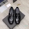 2022-Men Triple Black Brushed Leather Loafers Dress Shoes Oxfords Bridegroom Boat Sneakers Mens Business Wedding Party Casual Flat