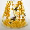 스톡 독특한 꿀벌 스타일 담즙 물 담뱃대 10 인치 키가 큰 직선 튜브 봉