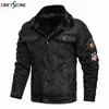 Hommes Vestes Hommes PU Cuir Militaire Mode Moto Manteaux Col Montant Poches À Fermeture Éclair Homme Vintage Biker Faux Survêtement Hommes