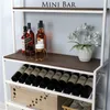 TopMax Endüstriyel Modern 6-Tier Baker Raf Cam Bardak Tutucular Ile Freestanding Bar Şarap Masası, Hutch, Metal Kitap Raf ve Ofis ile Mutfak Mikrodalga Standı