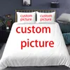 Personalize DropShipping 3D Bedding Conjuntos de capa de edredão impressos Conjunto de tampa queen rei