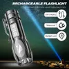 Mini torche haute puissance lampe de poche LED USB Rechargeable lampe Flash à mise au point fixe Portable Camping lampe de poche étanche éclairage