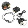 Digital Optical Coaxial Toslink Signal To Analog Audio Converter Adapter RCA Black