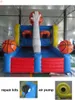 Gratis schip Outdoor Activiteiten Carnival Rental 4x3m opblaasbaar basketbal schietspel te koop