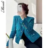 Vestes pour femmes Designer Nouvelle veste Mode Couleur Tweed Manteau à simple boutonnage Automne / hiver Fête des mères Cadeau Saint Valentin Anniversaire Thanksgiving RM05