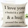 Pillow Case Throw Pillows Cover Case Letter Motto Home Love Cushion for Couch Cojines Decorativos Para Sofa Decor 220623