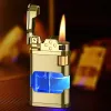 Metal Flame Gas Lighter Metal Torch Turbo Unusual Wholesale Creative Windproof Blue Butane 1300C Cigar Lighters Gadgets for Men