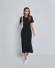 Maxi T Shirt Dress Women S Summer Disual Beach Party Bodycon Sexy Boho Elegant Black High Slit Vintage Cotton Sun Long Dresses 220630