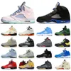 Rabatt Jordns Jumpman 5 5s Männer Trainer Original Basketball Schuhe Racer Blue Easter UNC Jade Horizon Raging Anthracite Bird Shattered Backboard Herren Chaussures