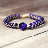Очарование браслетов ручной работы натуральное камень пурпурный тигр глаз петля дружба браслет женские ювелирные украшения LARS22