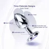 Butt Plug Unisex Sex Stopper 3 Size Anal Plug Heart Stainless Steel Crystal Stimulator Sex Toys Prostate Adult Massager Dildo Y220427