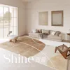 Alfombras Sala de estar de estilo japonés decoración del hogar esponjoso alfombras de dormitorio de línea irregular Matcarpetscarpets