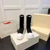 Luxe designer laars voor vrouwen graffiti gebreide loopvlak Slick Boot Lady Platform schoenen Long Booties Winter Fashion Boots 35-40