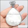 Pendant Necklaces Pendants Jewelry Natural Drop-Shaped Shell Accessories Handmade Crafts Diy Necklace Je Dhymu