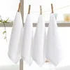 Havlu pamuklu çamaşırlar küçük kare havlular anaokulu saf pamuklu çocuklar beyaz havlular
