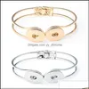 Brazaletes Pulseras Joyería Moda Oro Sier Metal Ginger Snap Botón Charm Pulsera Intercambiable Snaps Drop Entrega 2021 Tid1Q