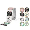 500pcs/roll THANK YOU Stickers Round 1 Inch Floral Tape Wedding Adhesive Stickers Holiday Greeting Card DIY Decoration BH7016 TYJ